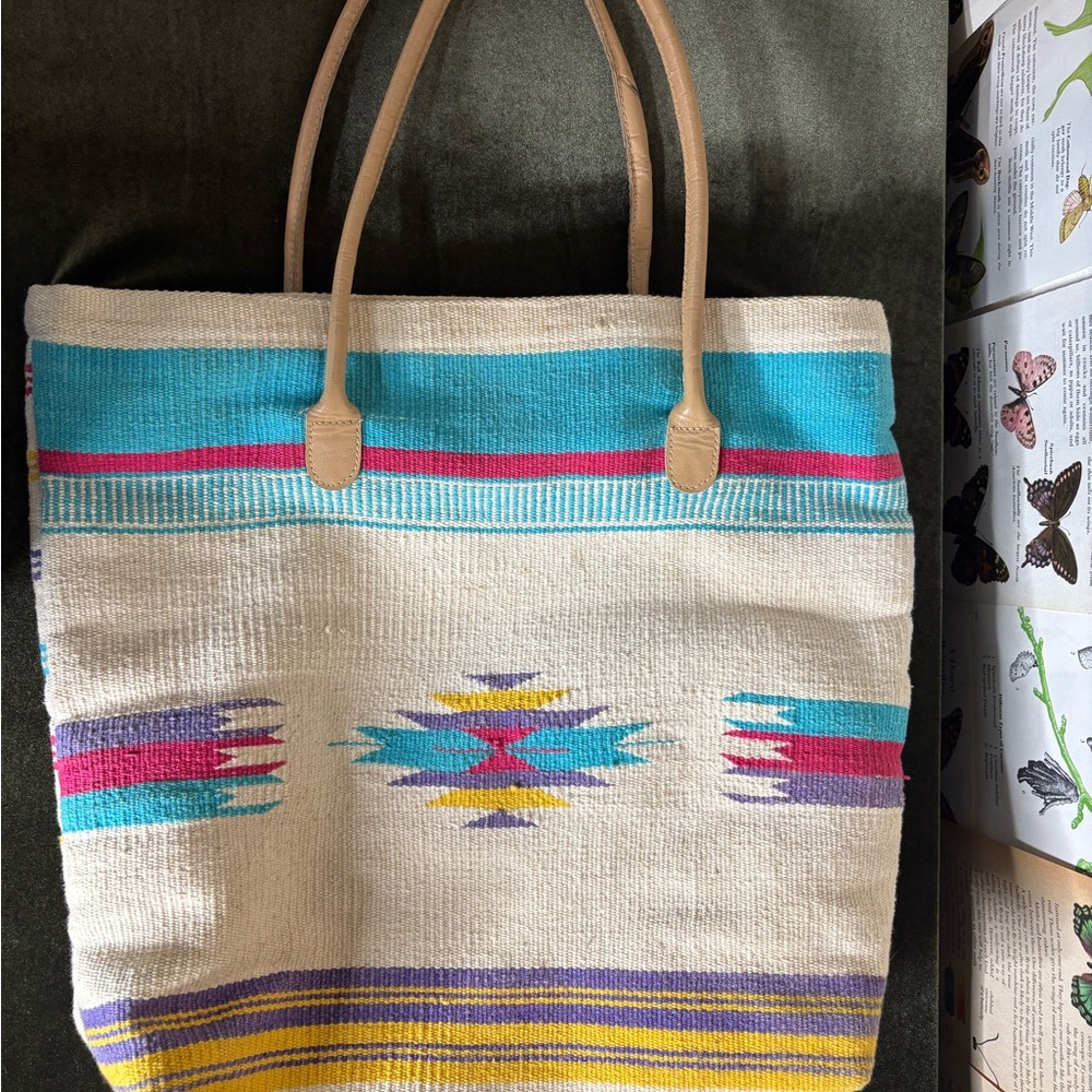 Colorful Patterned Rug Tote Bag - Picture 2 of 7